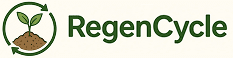 RegenCycle logo with plant and soil.
